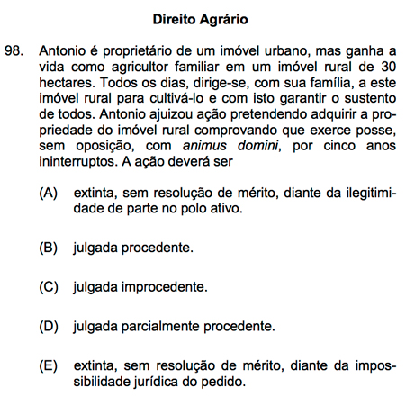 Edital TJGO - Direito agrário - 98