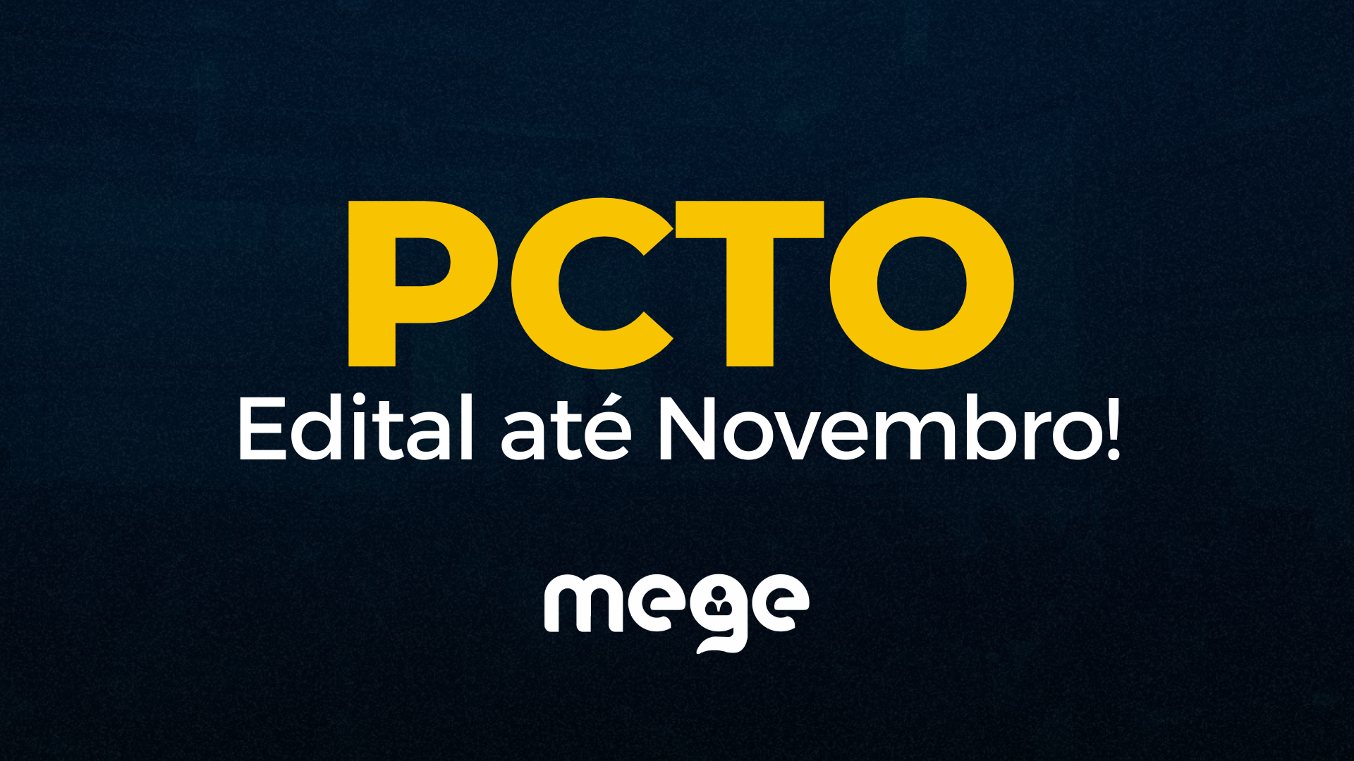 PCTO: Edital do concurso sairá até novembro