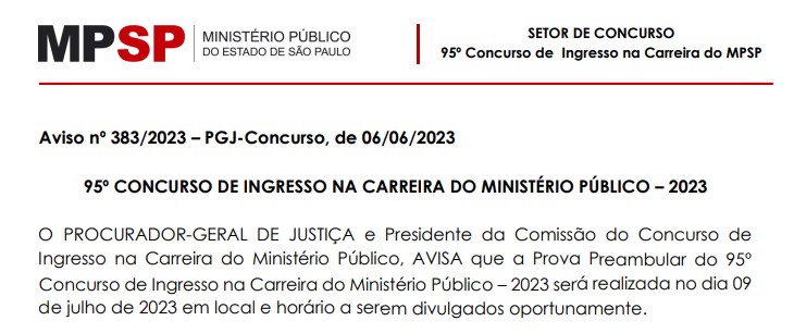 Concurso MP SP Promotor: gabarito oficial é divulgado