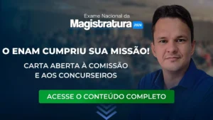 O ENAM cumpriu a sua missão! Carta aberta à comissão e aos concurseiros
