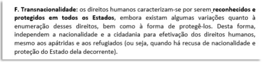 questão 1 gabarito comentado direitos humanos enam