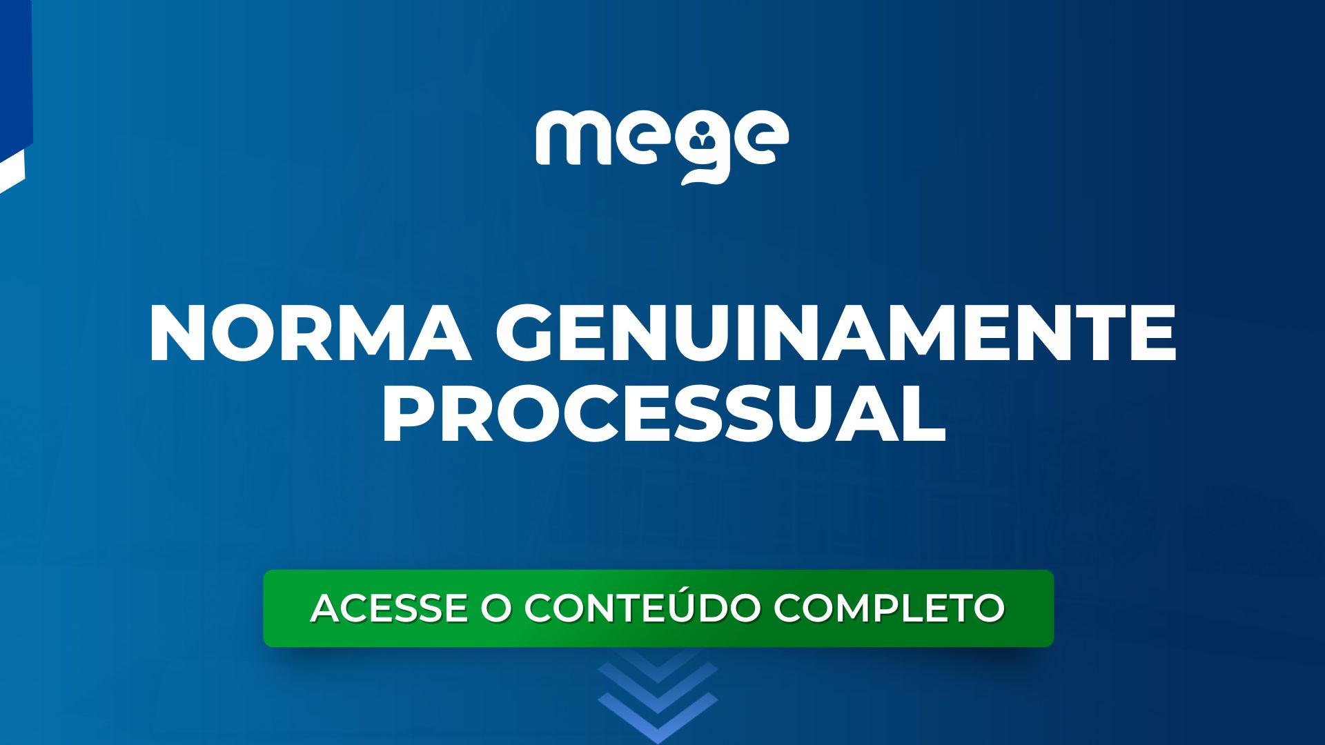 O que é uma norma genuinamente processual?