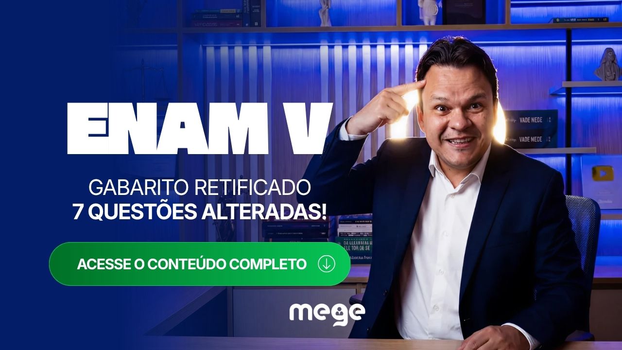 ENAM V: Gabarito retificado com 7 questões alteradas