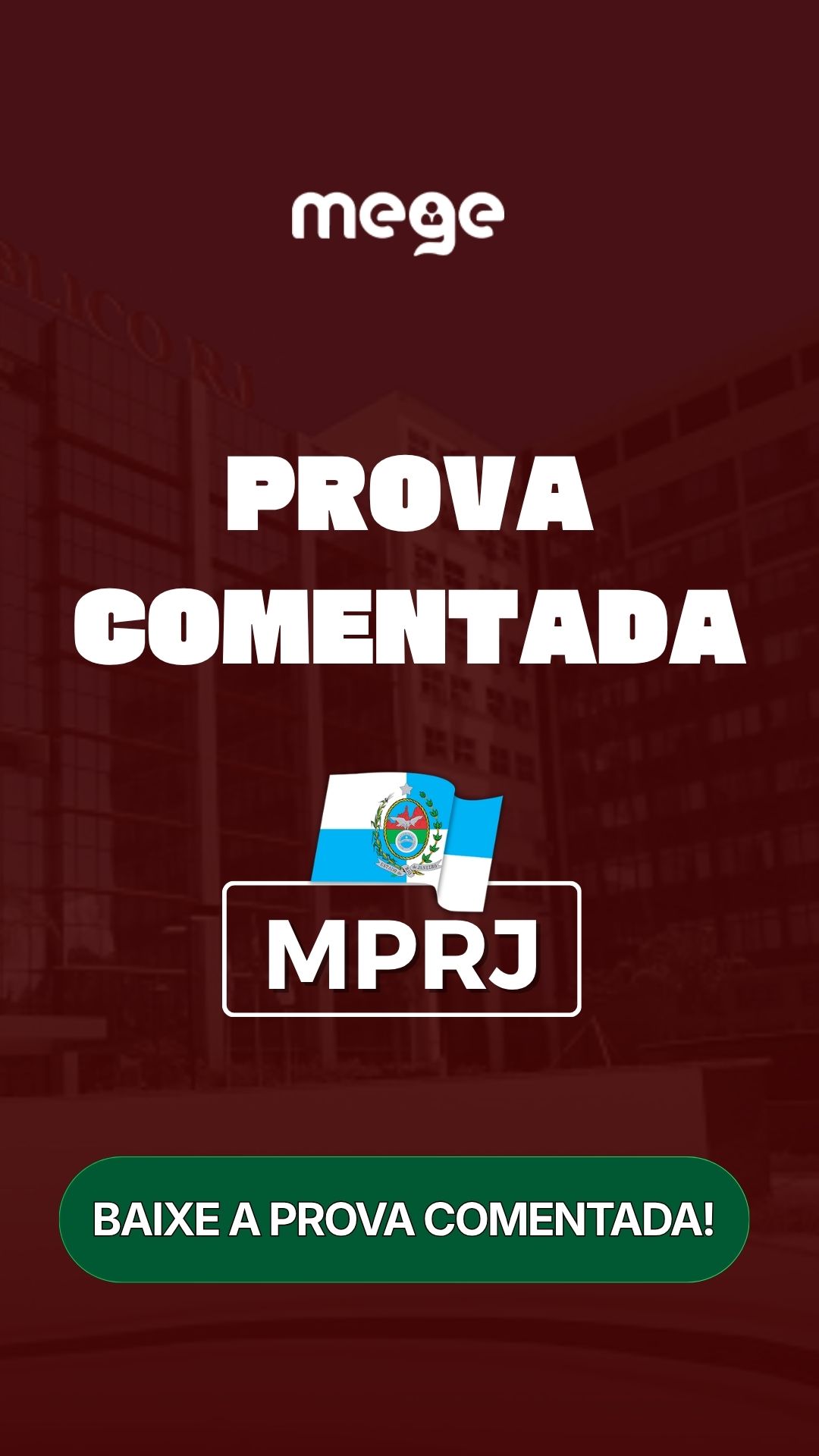 MPRJ 2026: Prova Comentada pela Equipe Mege. Conforme gabarito preliminar 1